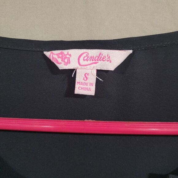 Candies size small black sheer sleeveless top - Picture 3 of 3